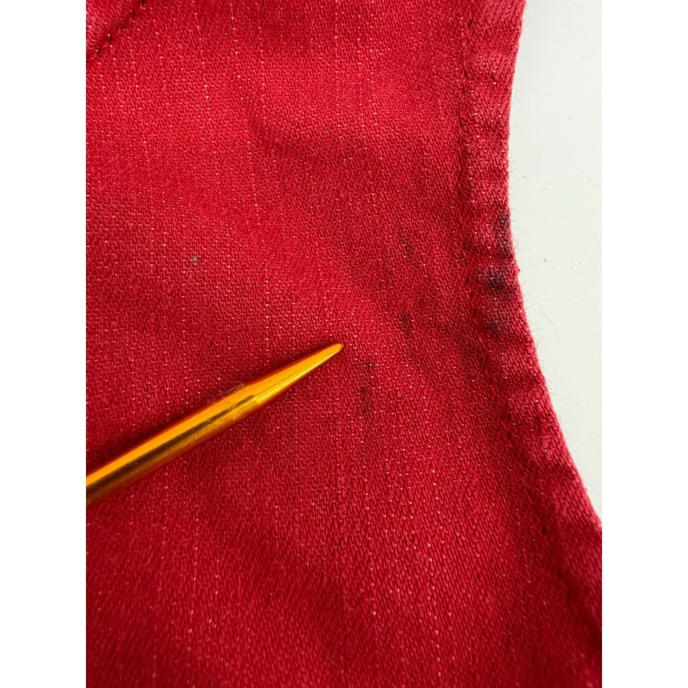 Tommy Hilfiger Pleated Jumper Dress Size 5 Cotton Red Preppy Plaid Lined Y2K